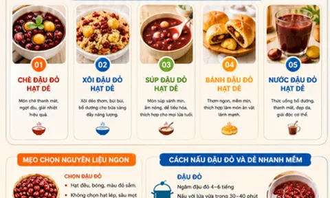 Đậu đỏ và dẻ: Sự kết hợp thanh mát, bổ dưỡng cho cả gia đình